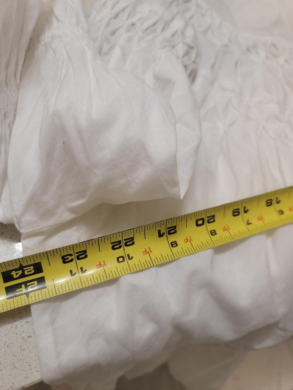 Merlette Sol Tiered Pima Cotton Top Women's Size Large Ivory - Picture 7 of 7